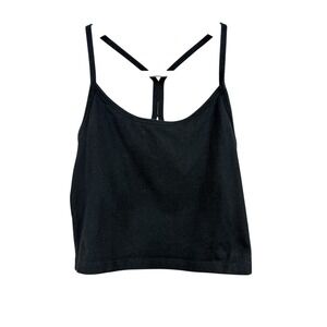 Victoria's‎ Secret PINK Racerback Crop Tank Top Women's XS Black
